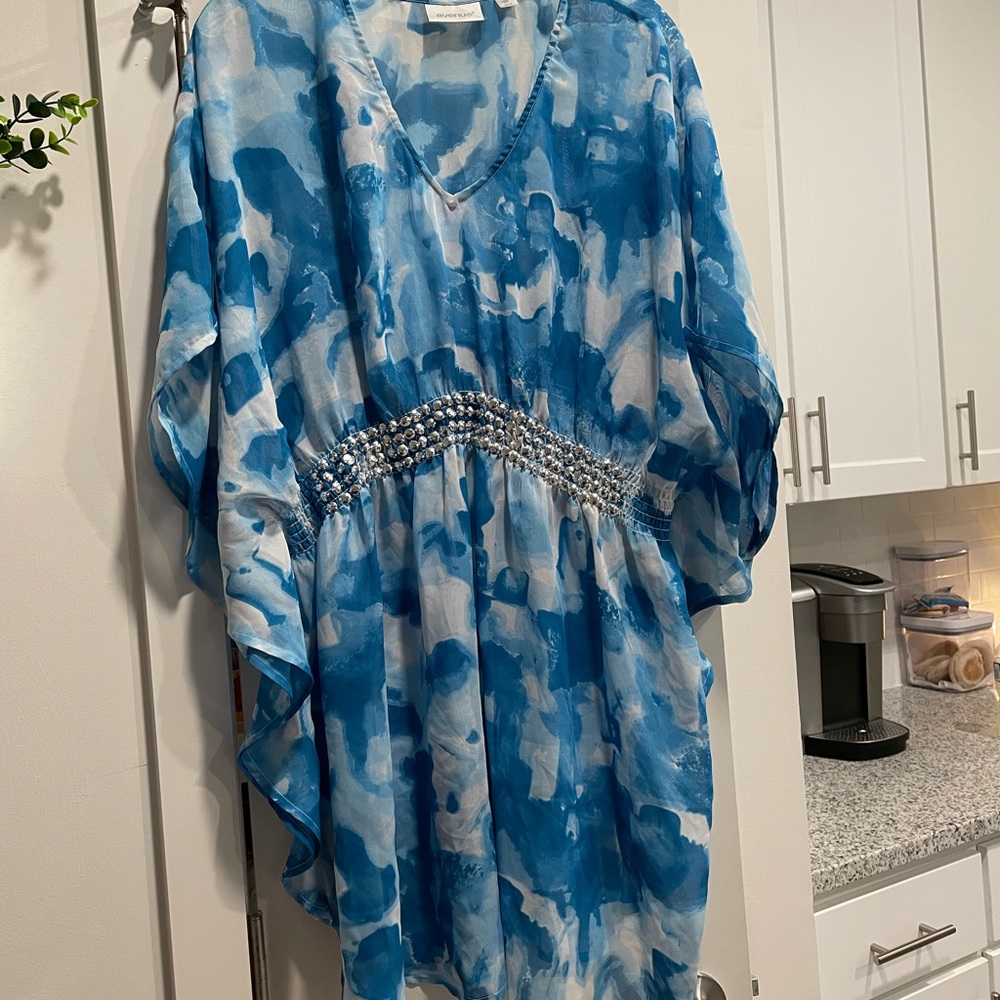 Blue/White Blouse